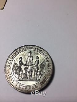Civil War Pin, Photograph And GAR coin, Pennsylvania Volunteer