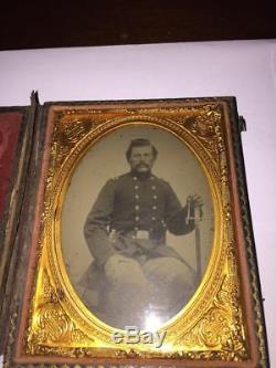 Civil War Quarter plate Tintype of Union Colonel