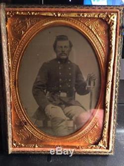 Civil War Quarter plate Tintype of Union Colonel
