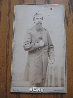 Civil War SOLDIER IDED CDV LT. JOSIAH W TUCKER CO. A 19TH MAINE VOLUNTEERS