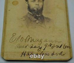 Civil War Signed CDV Identified Surgeon Edwin W. Magann, 9th Cavalry, Indiana