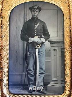 Civil War Soldier 1/10th Plate Tintype