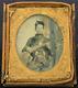 Civil War Soldier Ambrotype Glass Photograph Daguerreotype 2 Revolvers & Rifle