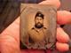 Civil War Soldier Ambrotype Photograph On Glass Ided Withfull Case 1/9 Plate Nice