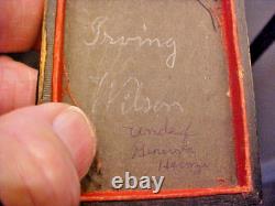 Civil War Soldier Ambrotype Photograph on Glass IDed withFull Case 1/9 Plate Nice