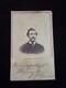Civil War Soldier Cdv Photo Ink Signed 2x Henry Voris 7th Illinois Calvary 1864