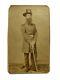 Civil War Soldier Cdv Samuel Johnson Company F, 27th Pennsylvania With Sword