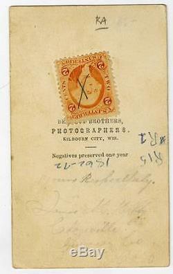 Civil War Soldier CDV from Claysville, Ohio by Bennett Brothers, Kilbourn City