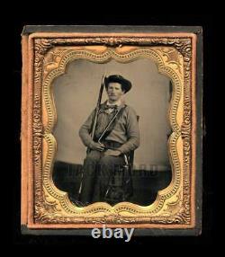 Civil War Soldier, Confederate, 1/6 Ambrotype