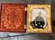 Civil War Soldier Painted Uniform Highlights Ambrotype Union Case Tinted 1860s