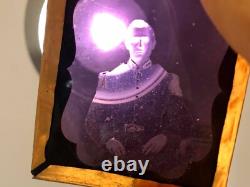 Civil War Soldier Painted Uniform Highlights Ambrotype Union Case Tinted 1860s