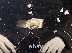 Civil War Soldier Painted Uniform Highlights Ambrotype Union Case Tinted 1860s
