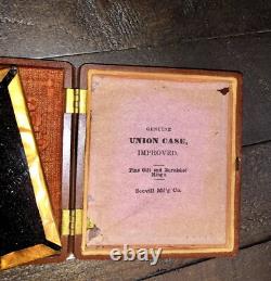Civil War Soldier Painted Uniform Highlights Ambrotype Union Case Tinted 1860s