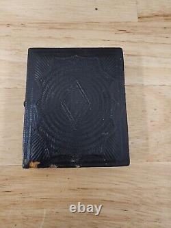 Civil War Soldier Photo In Case Amputee Using Weapon To Stand RARE