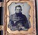 Civil War Soldier Photo With Gun & Knife