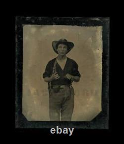 Civil War Soldier Swinging Knife! 1/6 Tintype