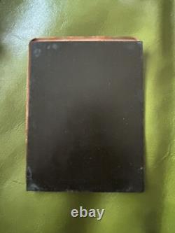 Civil War Soldier Tin type in Octagonal Union Case. Hand Painted Gold Buttons