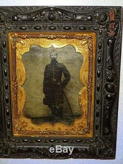 Civil War Soldier Tintype 1/4 Plate Thermoplastic Plastic Hanging Wall