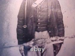 Civil War Soldier Tintype FULL PLATE IDed Thomas Day 10th NHV Oval Period Frame