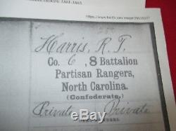 Civil War Soldier Tintype NC 8th Partison Rangers North Carolina Confederate