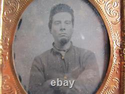 Civil War Soldier Tintype Tin Type Named Gatha Bishop Kentucky Co B, 14 Infantry