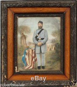 Civil War Soldier Tintype and Water Color MAKE ME AN OFFER