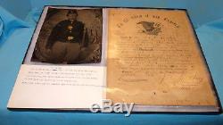 Civil War Soldier Union Soldier ID'D Half Plate Tintype WithDischarge Amputee Doc