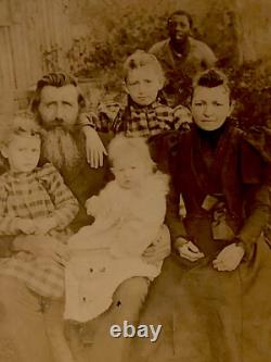 Civil War Soldier With Family + African American Kid