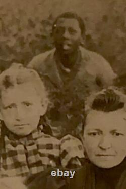 Civil War Soldier With Family + African American Kid