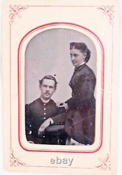 Civil War Soldier and Wife Tin Type