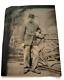 Civil War Soldier In Uniform Tintype Photo Original With Case Antique