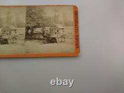 Civil War Soldiers Filling Water Cart Potomac Virginia Brady Stereoview Photo