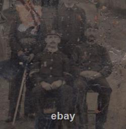 Civil War Soldiers GAR Encampment Antique Tintype Photo