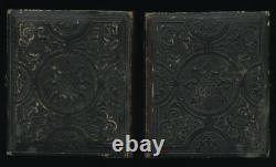 Civil War Soldiers One With Gun 1/6 Tintype Photo Rare 1860s Poker Beer Antique