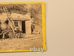 Civil War Stereoview Photo African American Black Soldiers Dutch Gap 16th NY