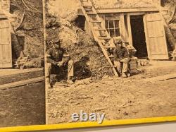 Civil War Stereoview Photo African American Black Soldiers Dutch Gap 16th NY