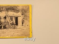 Civil War Stereoview Photo African American Black Soldiers Dutch Gap 16th NY