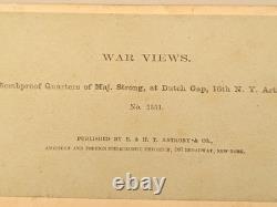Civil War Stereoview Photo African American Black Soldiers Dutch Gap 16th NY