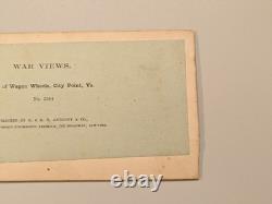 Civil War Stereoview Photo City Point Virginia Wagon Wheel Park Anthony No. 2584