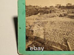 Civil War Stereoview Photo Confederate Water Batteries Browne Gardner Virginia
