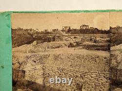 Civil War Stereoview Photo Confederate Water Batteries Browne Gardner Virginia