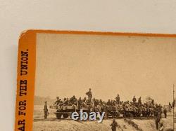 Civil War Stereoview Photo Wounded Soldiers at Savage Station Virginia Brady