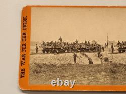 Civil War Stereoview Photo Wounded Soldiers at Savage Station Virginia Brady