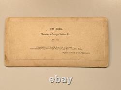 Civil War Stereoview Photo Wounded Soldiers at Savage Station Virginia Brady