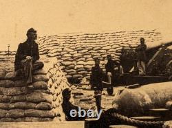 Civil War Stereoview Photo Yorktown Virginia Artillery Cannon Brady Anthony 2425
