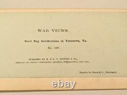 Civil War Stereoview Photo Yorktown Virginia Artillery Cannon Brady Anthony 2425