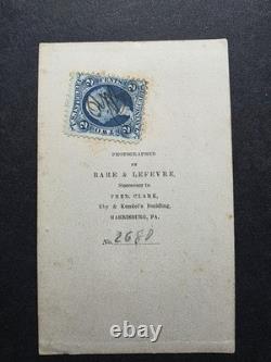 Civil War Tax Stamp CDV Union Soldier Camp Curtin Harrisburg PA Photo Tinted