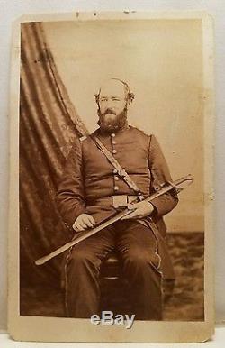 Civil War TinType & CDV Identified LT 7th Regiment Mass Volunteer Infantry Photo