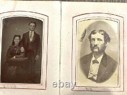 Civil War TinType Photo Album Soldier 1860s CDV 46 Images Tin Type