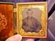 Civil War Tintype 1/6 Photograph Soldier In Uniform In 1857 Dated Fancy Case